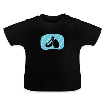 Vegan Tierschutz Speise - Baby Bio-T-Shirt mit Rundhals - Schwarz - Vorne