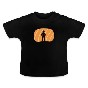 Selle Cowboy Sheriff - T-shirt bio col rond Bébé - noir - Devant
