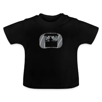 Food trucks fast food - Baby Organic T-Shirt with Round Neck - black - Front
