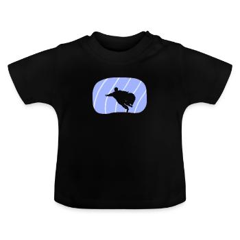 Accident de planeur volant en wingsuit - T-shirt bio col rond Bébé - noir - Devant
