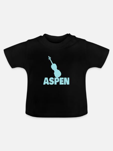 Aspen - Baby Bio-T-Shirt mit Rundhals - Schwarz