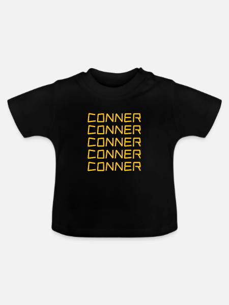 Conner - Baby Bio-T-Shirt mit Rundhals - Schwarz
