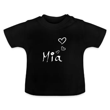 Mia t’aime - T-shirt bio col rond Bébé - noir - Devant