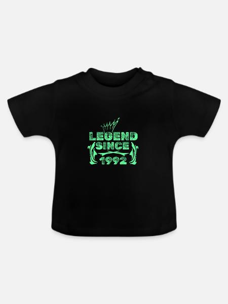 Geschenkidee 1992 - Baby Bio-T-Shirt mit Rundhals - Schwarz