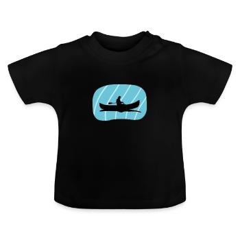 Canoe Rudder Rudder - Baby Organic T-Shirt with Round Neck - black - Front