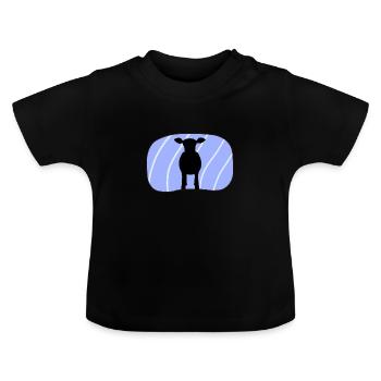 Kuh Stier Muh - Baby Bio-T-Shirt mit Rundhals - Schwarz - Vorne