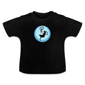 Trail Mountainbiking - Baby Bio-T-Shirt mit Rundhals - Schwarz - Vorne