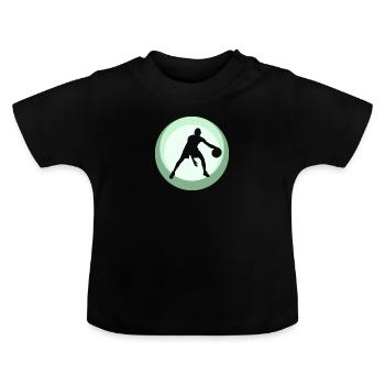 Panier de rebond - T-shirt bio col rond Bébé - noir - Devant