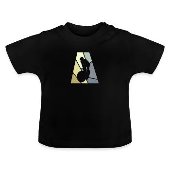BMX Trail - Baby Bio-T-Shirt mit Rundhals - Schwarz - Vorne