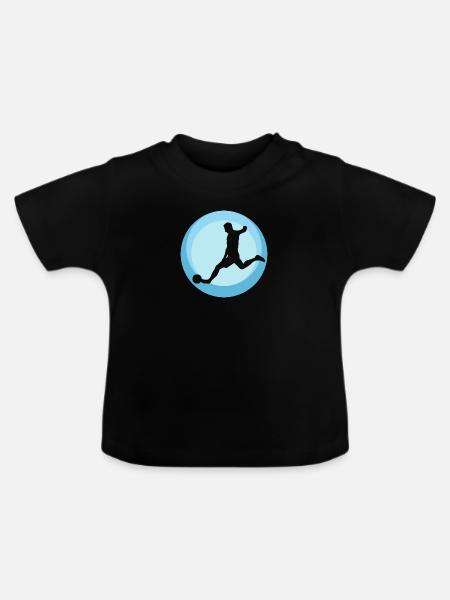 Elfmeter Fussball - Baby Bio-T-Shirt mit Rundhals - Schwarz