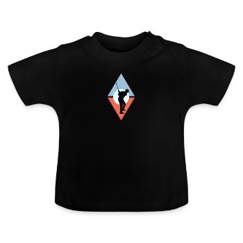 Terrain de golf - T-shirt bio col rond Bébé - noir - Devant