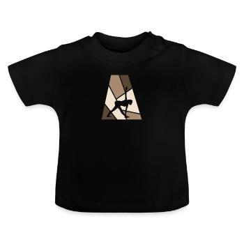 Vinyasa Barre Yoga - Baby Bio-T-Shirt mit Rundhals - Schwarz - Vorne