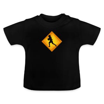 Gridiron Touchdown Football américain w - T-shirt bio col rond Bébé - noir - Devant