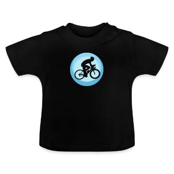 Bicycle bike course b - Baby Organic T-Shirt with Round Neck - black - Front