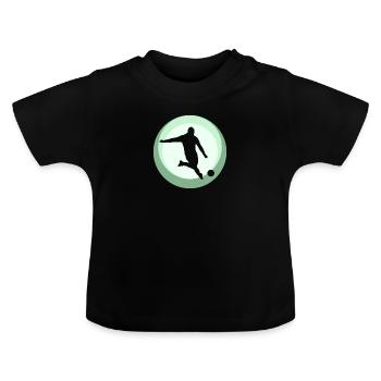 Football Defender - Baby Organic T-Shirt with Round Neck - black - Front
