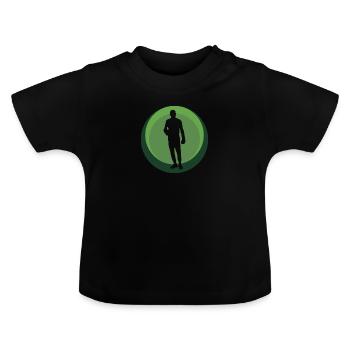 Boxen Boxkampf Boxer w - Baby Bio-T-Shirt mit Rundhals - Schwarz - Vorne