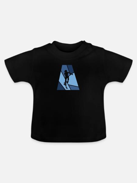 Skateboarding Halfpipe w - Baby Bio-T-Shirt mit Rundhals - Schwarz