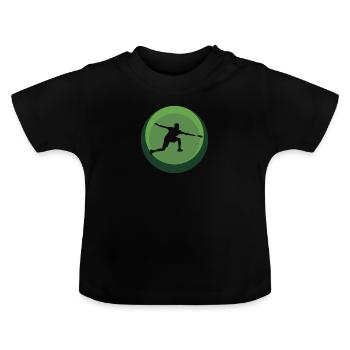 Badminton Smash w - T-shirt bio col rond Bébé - noir - Devant