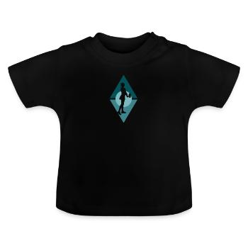 Forehand Backhand Tennis w - Baby Organic T-Shirt with Round Neck - black - Front