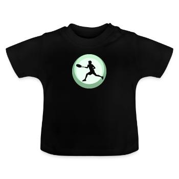 Tennis Vorhand Rückhand Tennisschlag - Baby Bio-T-Shirt mit Rundhals - Schwarz - Vorne