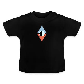 Ice Hockey Puck - Baby Bio-T-Shirt mit Rundhals - Schwarz - Vorne