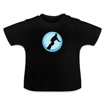 Snowboard Snowboarding Snowboarder - T-shirt bio col rond Bébé - noir - Devant