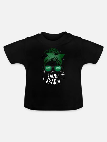 Saudi-Arabien - Baby Bio-T-Shirt mit Rundhals - Schwarz