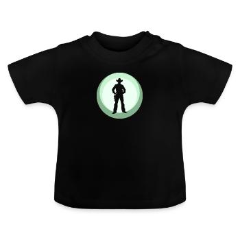 Cowboy Cowboy Boots Western - Baby Organic T-Shirt with Round Neck - black - Front