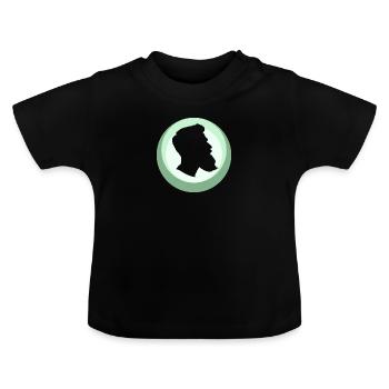 Barbe Gentleman Moustache - T-shirt bio col rond Bébé - noir - Devant