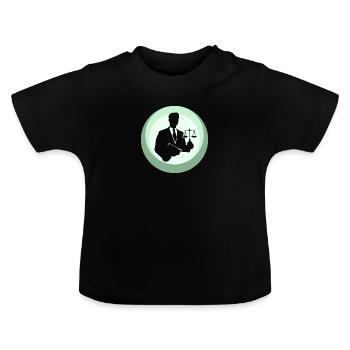 Anwalt Richter Versicherung - Baby Bio-T-Shirt mit Rundhals - Schwarz - Vorne
