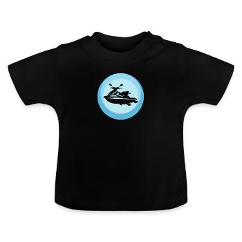 Wassersport Jet Ski Boot - Baby Bio-T-Shirt mit Rundhals - Schwarz - Vorne