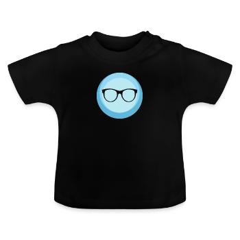 Lesen Leseratte - Baby Bio-T-Shirt mit Rundhals - Schwarz - Vorne