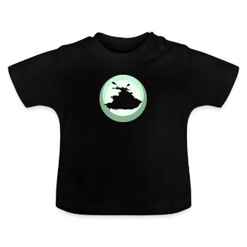Jet Ski Motor Boat Water Ski - Baby Organic T-Shirt with Round Neck - black - Front