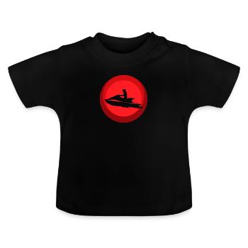 Wassersport Jet Ski - Baby Bio-T-Shirt mit Rundhals - Schwarz - Vorne