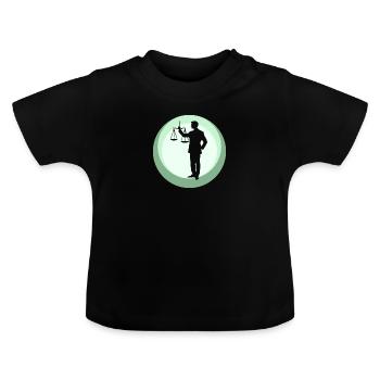 Gericht Behandlung Versicherung - Baby Bio-T-Shirt mit Rundhals - Schwarz - Vorne