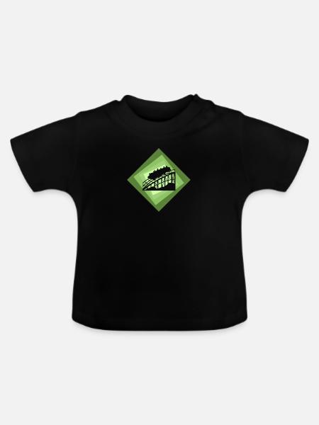 Achterbahn Festzelt rollercoaster - Baby Bio-T-Shirt mit Rundhals - Schwarz