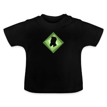Bart Baertig Schnurrbart - Baby Bio-T-Shirt mit Rundhals - Schwarz - Vorne