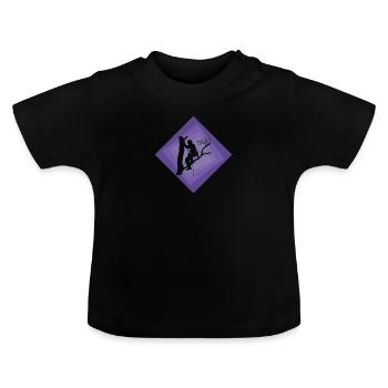Baumklettern Ausrüstung Aufstieg - Baby Bio-T-Shirt mit Rundhals - Schwarz - Vorne