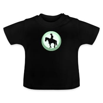 Cowboy Ranch Sheriff - Baby Organic T-Shirt with Round Neck - black - Front