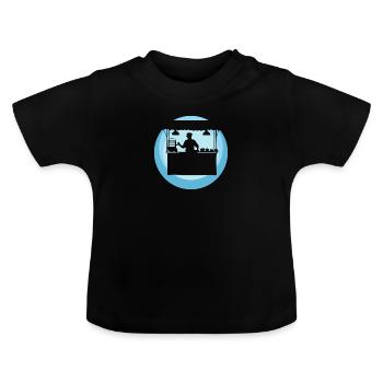 Repas de camion de cuisine de rue - T-shirt bio col rond Bébé - noir - Devant