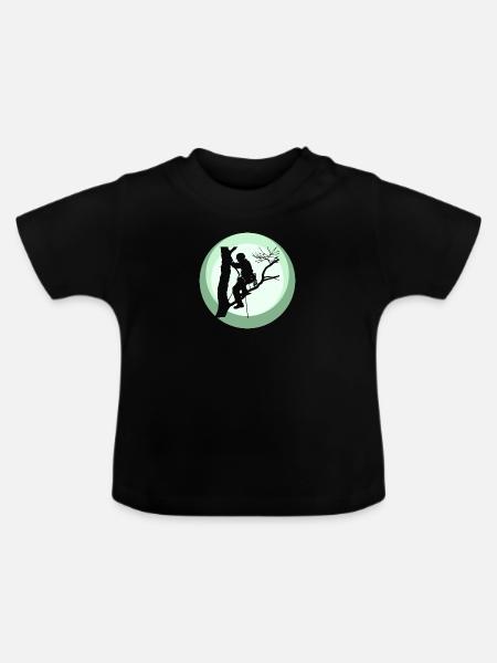 Accrobranche - T-shirt bio col rond Bébé - noir