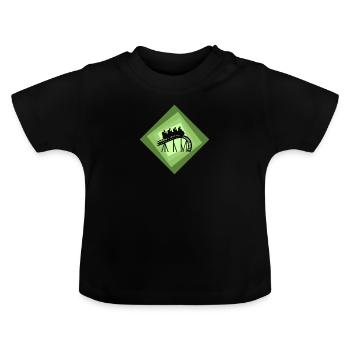 Achterbahn rollercoaster Rummel - Baby Bio-T-Shirt mit Rundhals - Schwarz - Vorne