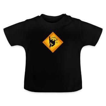Frisson paresseux - T-shirt bio col rond Bébé - noir - Devant