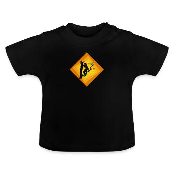 Klettern Aufstieg - Baby Bio-T-Shirt mit Rundhals - Schwarz - Vorne