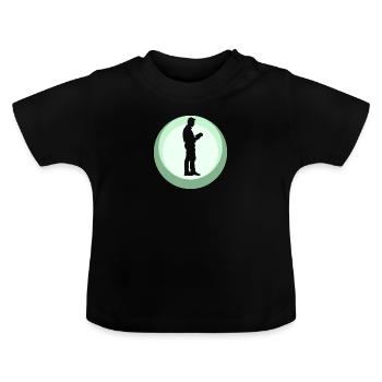 Bookworm Education Novel - Baby Organic T-Shirt with Round Neck - black - Front
