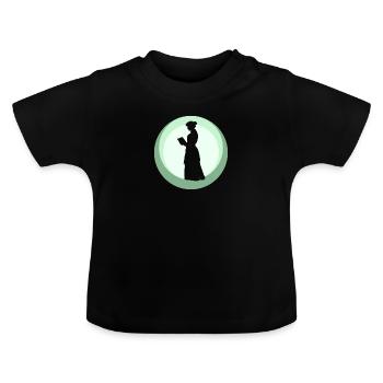 Leseratte Autor - Baby Bio-T-Shirt mit Rundhals - Schwarz - Vorne