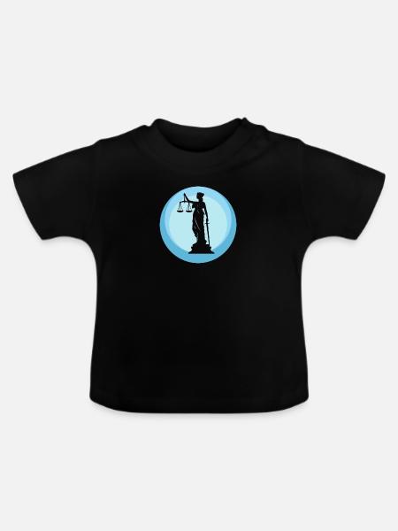 Anwalt Absatz Behandlung - Baby Bio-T-Shirt mit Rundhals - Schwarz