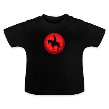 Bottes de cowboy Cowboy - T-shirt bio col rond Bébé - noir - Devant
