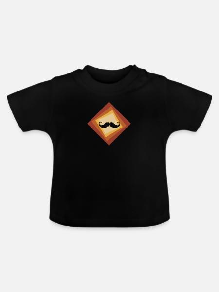 Bart Gesichtsbehaarung Gentleman - Baby Bio-T-Shirt mit Rundhals - Schwarz