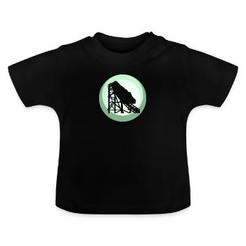 Rummel Riesenrad - Baby Bio-T-Shirt mit Rundhals - Schwarz - Vorne